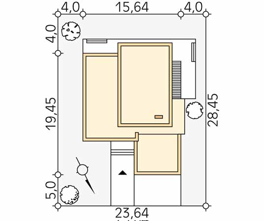 Projekt domu Asteria - usytuowanie na działce