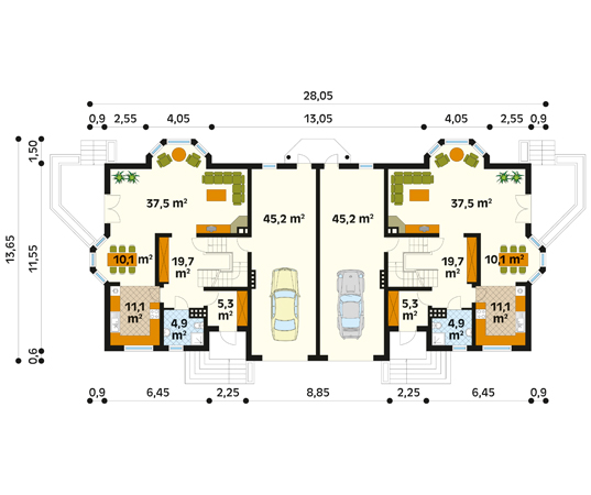 Projekt domu Astra - rzut parteru