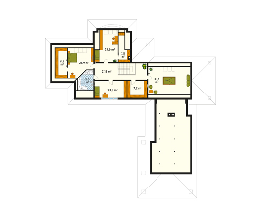 Projekt domu Astron 2 - rzut poddasza