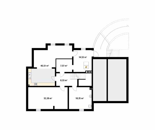 Projekt domu Avant - rzut piwnicy