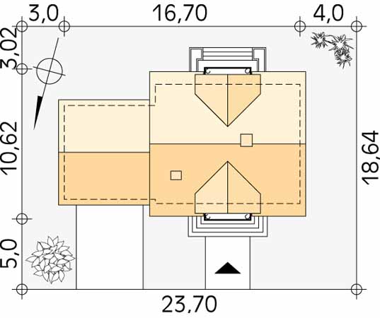 Projekt domu Azalia 3 - usytuowanie na działce