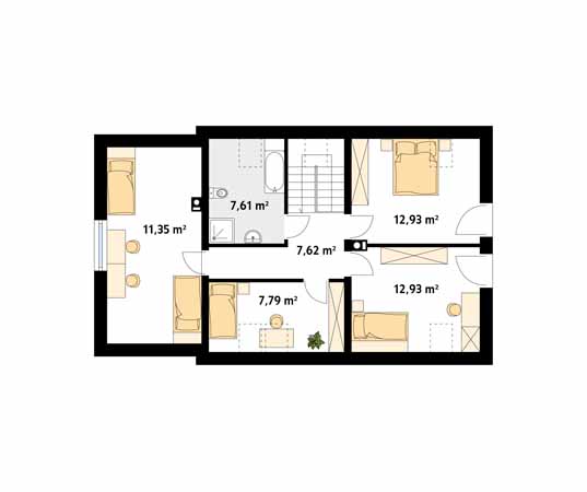 Projekt domu Azuryt 2 - rzut poddasza