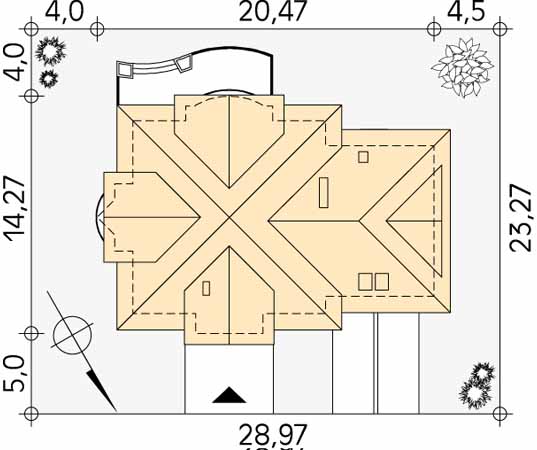 Projekt domu Bachus 3 - usytuowanie na działce