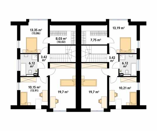 Projekt domu Bali 2 - rzut poddasza