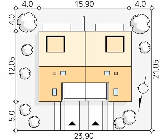 Projekt domu Bali 2 - usytuowanie na działce