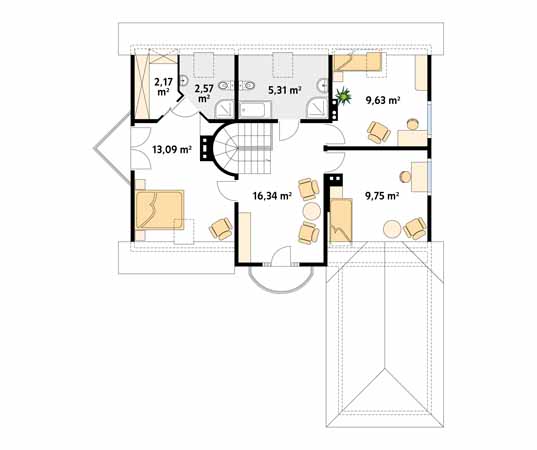 Projekt domu Batuta 2 dr-S - rzut poddasza