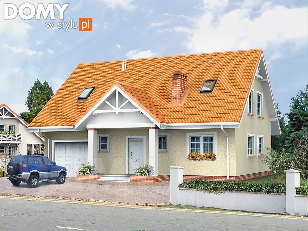 Projekt domu Bemol 2 - wizualizacja frontowa