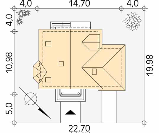 Projekt domu Berberys 2 - usytuowanie na działce