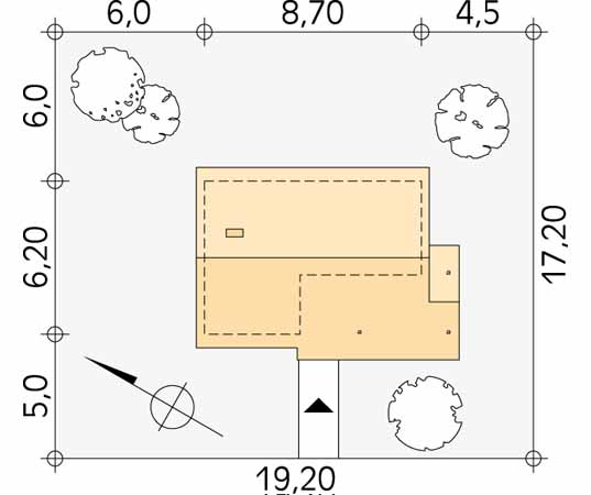 Projekt domu Best dr-S - usytuowanie na działce