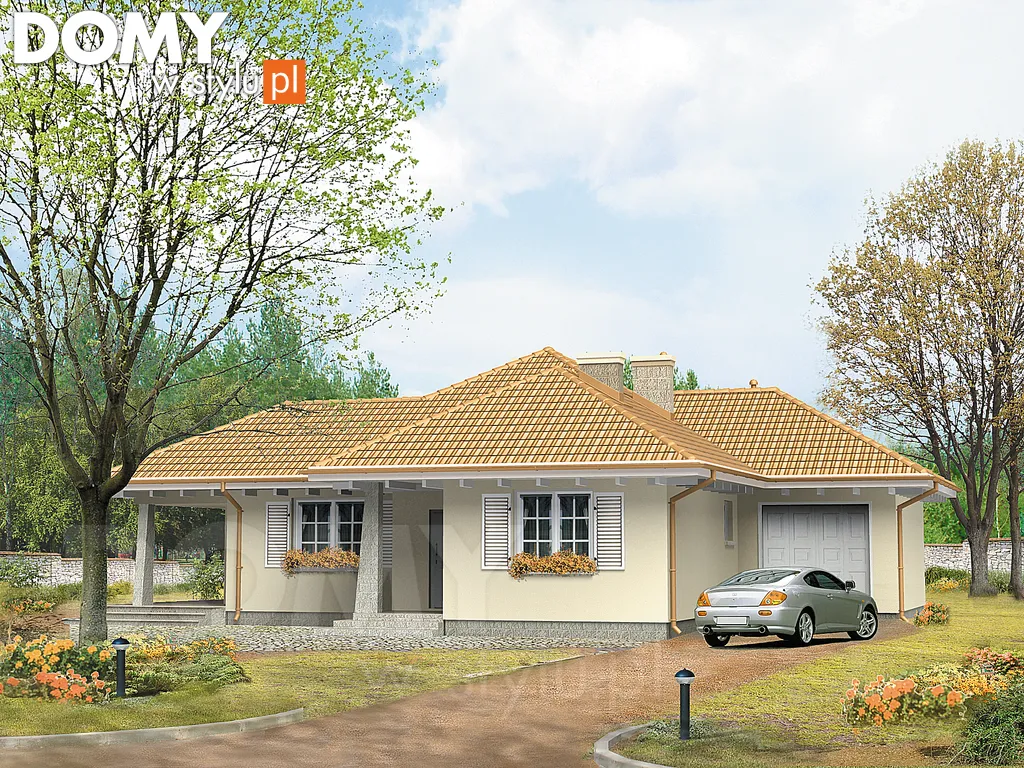 Projekt domu Bezan - wizualizacja frontowa