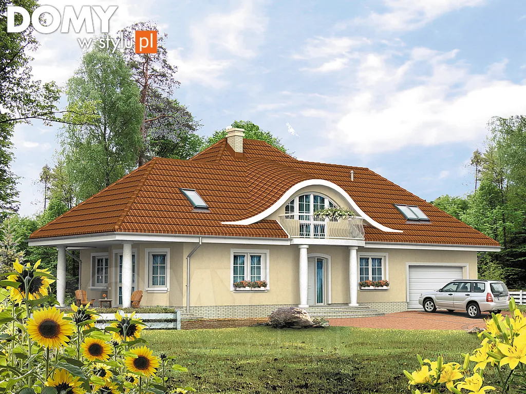 Projekt domu Bis - wizualizacja frontowa