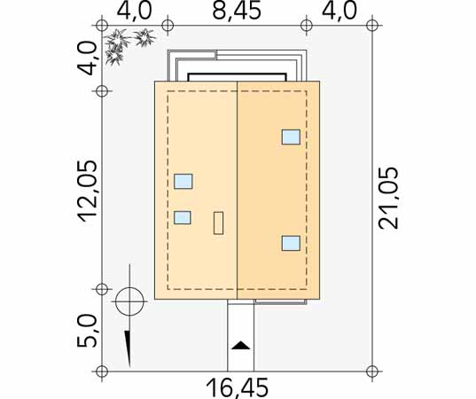 Projekt domu Bluszcz 2 - usytuowanie na działce