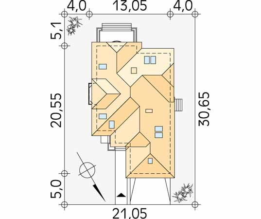 Projekt domu Bora 3 - usytuowanie na działce