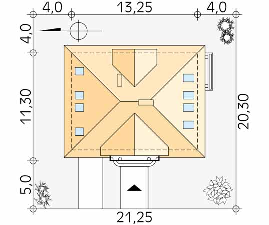 Projekt domu Boston 2 - usytuowanie na działce