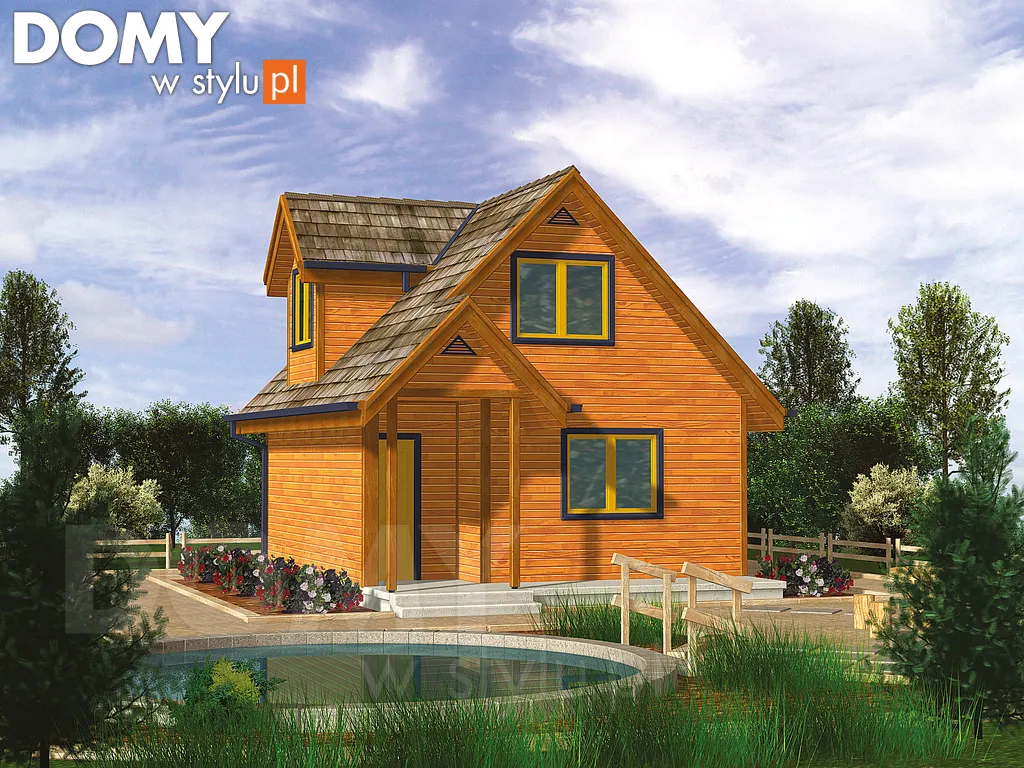 Projekt domu Bratek dr-S - wizualizacja frontowa