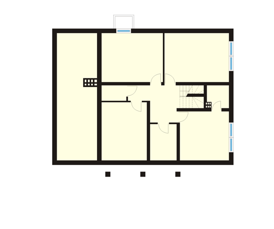 Projekt domu Brawo 3 - rzut piwnicy