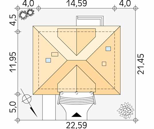 Projekt domu Brawo 3 - usytuowanie na działce