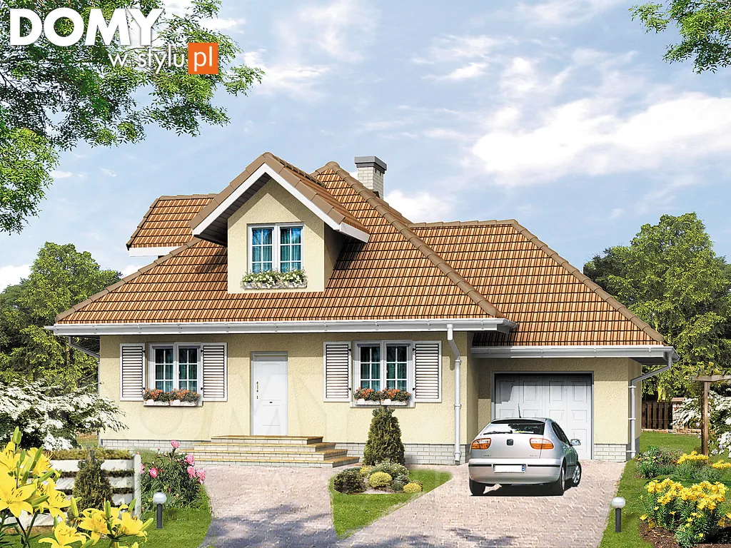 Projekt domu Bryza - wizualizacja frontowa