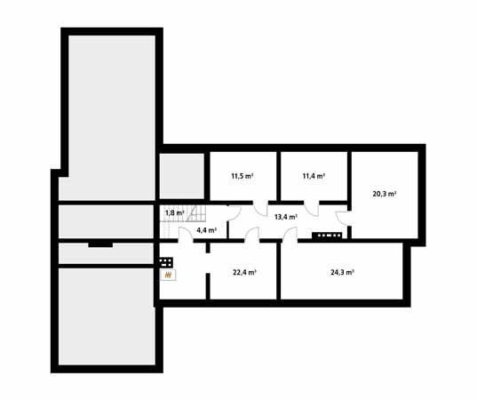 Projekt domu Bursztyn 3 - rzut piwnicy