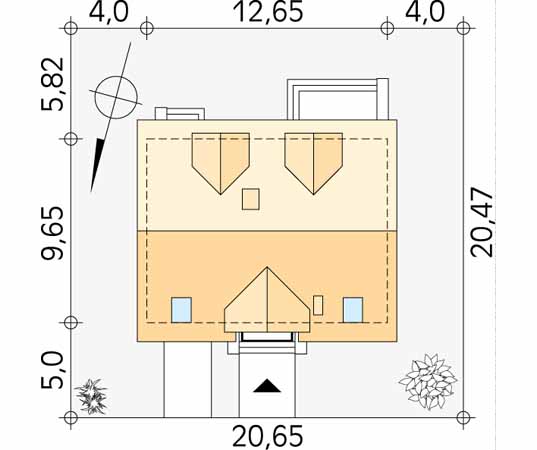 Projekt domu Carmen - usytuowanie na działce