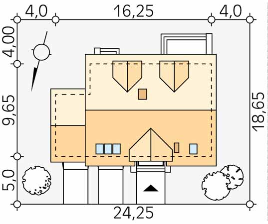 Projekt domu Carmen 2 - usytuowanie na działce