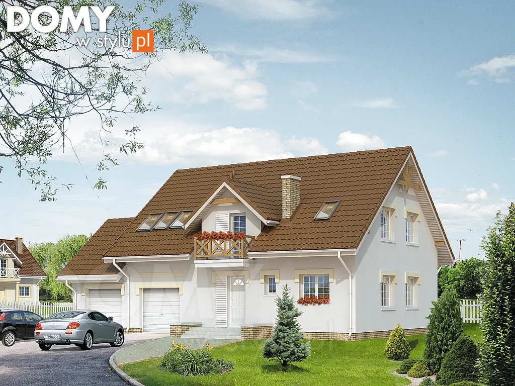 Projekt domu z poddaszem Carmen 2 - wizualizacja frontowa