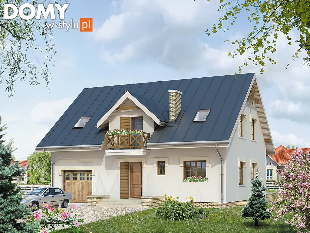 Projekt domu z poddaszem Carmen 3 - wizualizacja frontowa