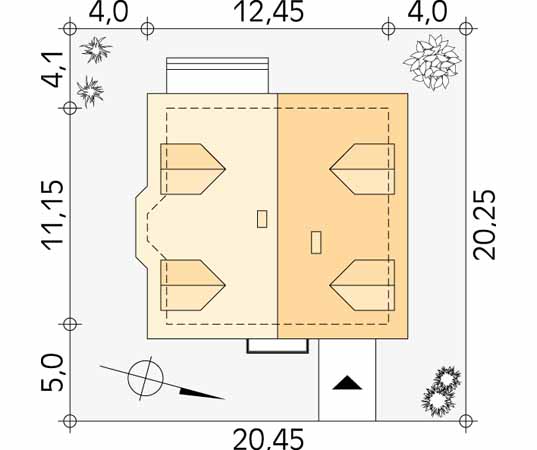 Projekt domu Caro 2 - usytuowanie na działce