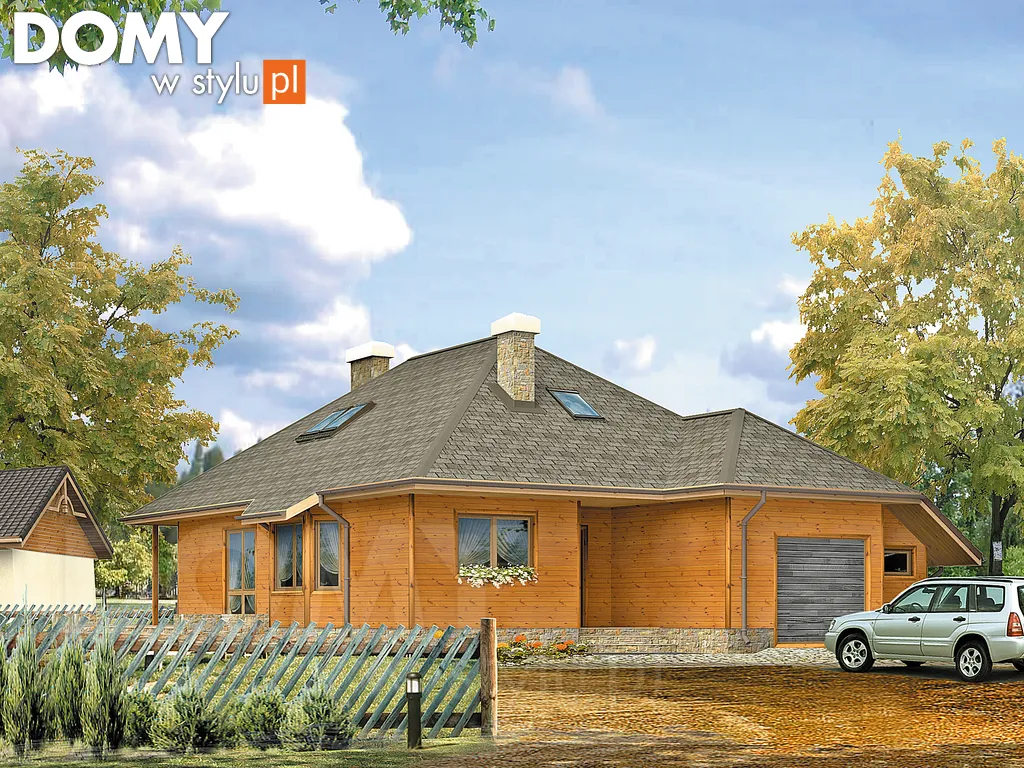 Projekt domu Cedr dr-S - wizualizacja frontowa