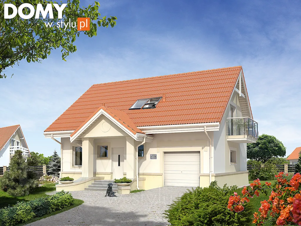 Projekt domu z poddaszem Chaber 2 - wizualizacja frontowa