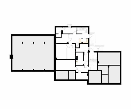 Projekt pensjonatu Cykada - rzut piwnicy