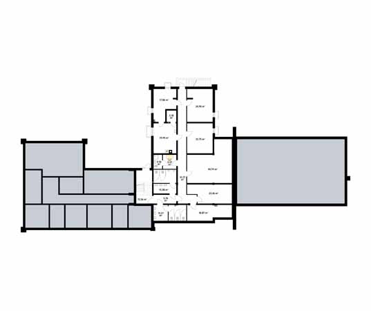Projekt pensjonatu Cykada 6 - rzut piwnicy
