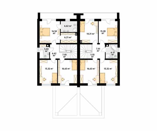 Projekt domu Cyklamen - rzut poddasza