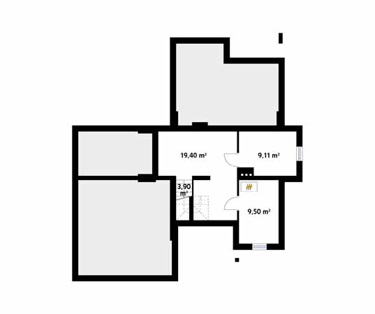 Projekt domu Cyprys 5 - rzut piwnicy