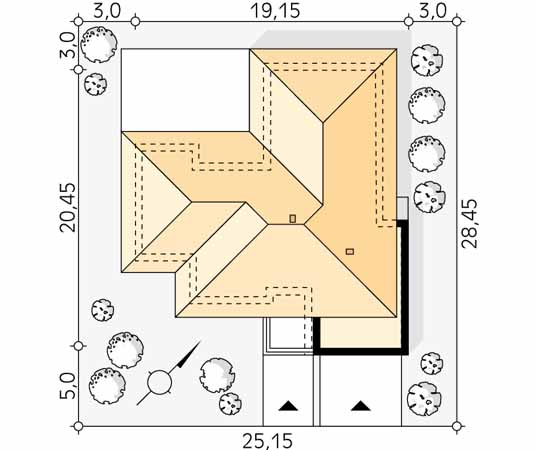 Projekt domu Cytrus 6 - usytuowanie na działce
