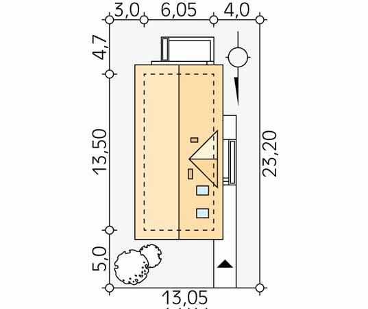 Projekt domu Dalia 2 - usytuowanie na działce