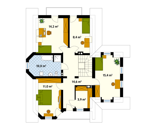 Projekt domu Danuśka - rzut poddasza