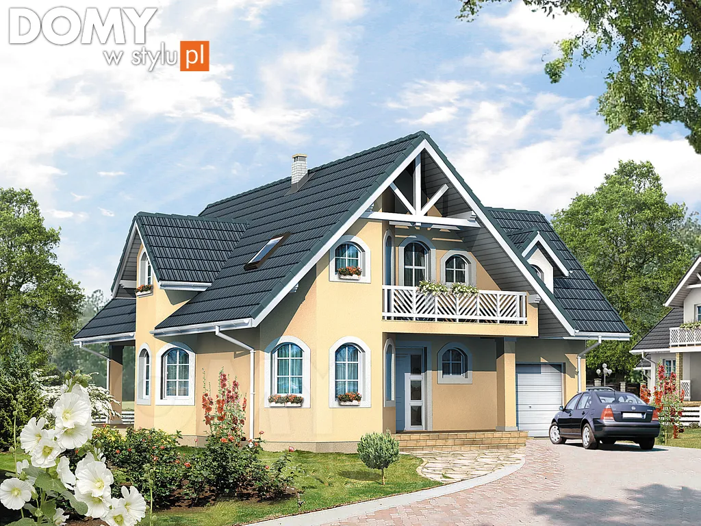 Projekt domu Danuśka - wizualizacja frontowa