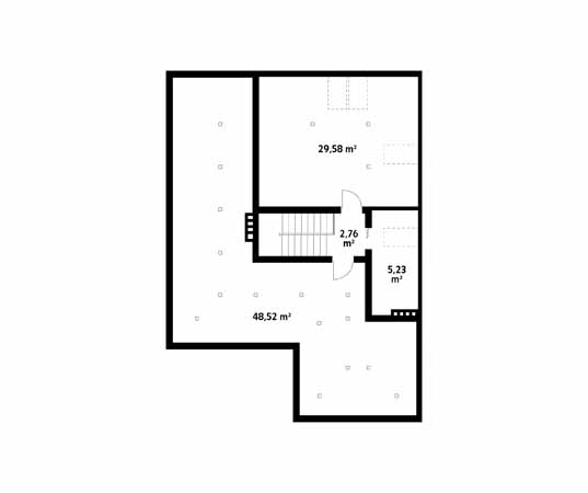 Projekt domu Decyma 11 - rzut poddasza