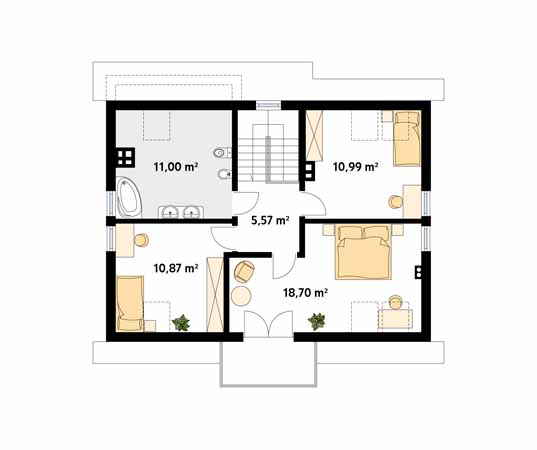 Projekt domu Dudek 2 dr-S - rzut poddasza