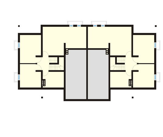 Projekt domu Duet 2 - rzut piwnicy