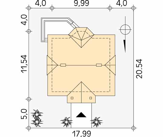 Projekt domu Echo - usytuowanie na działce