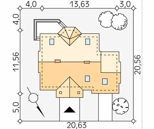 Projekt domu Echo 2 - usytuowanie na działce