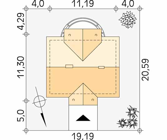 Projekt domu Eko - usytuowanie na działce