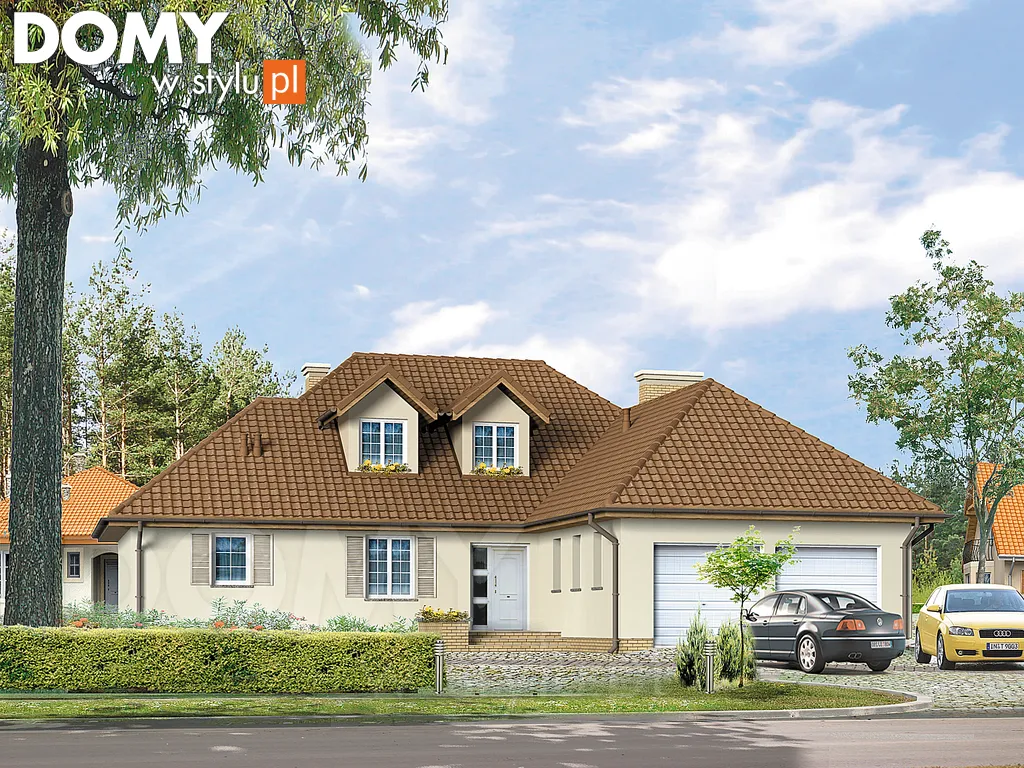 Projekt domu Etiuda - wizualizacja frontowa