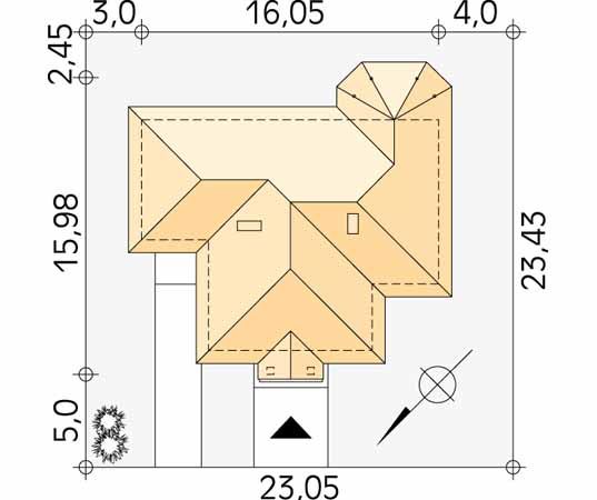 Projekt domu Fantazja - usytuowanie na działce