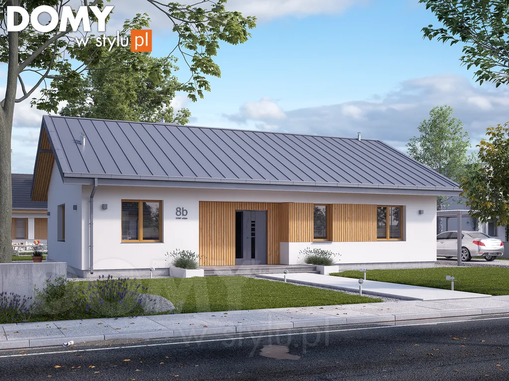 Nowoczesny projekt domu parterowego Fistaszek 5 - wizualizacja frontowa