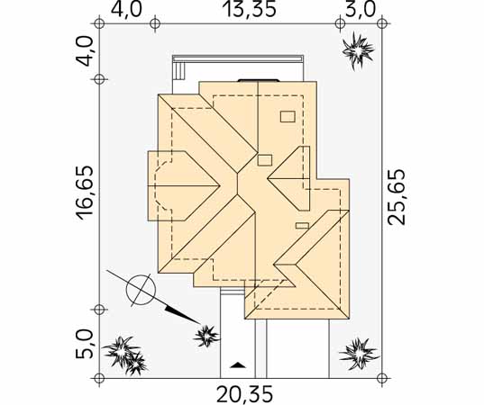 Projekt domu Forte 3 - usytuowanie na działce