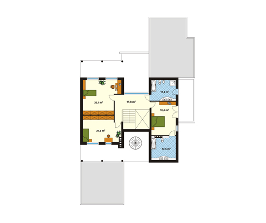 Projekt domu Freya - rzut piętra