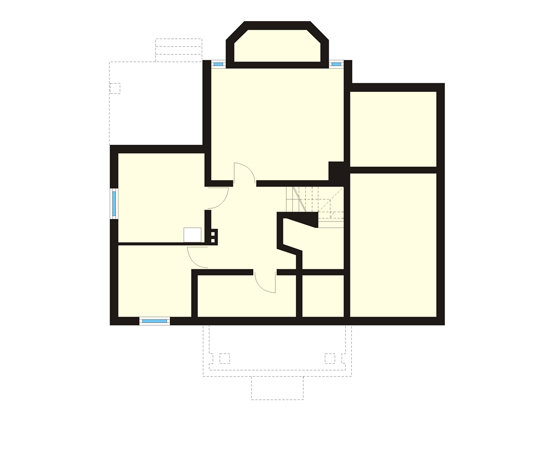 Projekt domu Gama 2 - rzut piwnicy